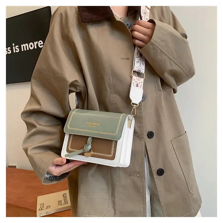 Women's Korean Style Contrast Color Shoulder Bag 2024 — feature 12