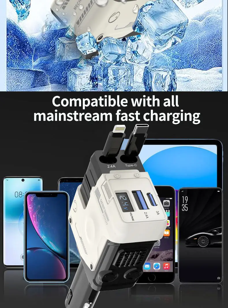 A1 Car Charger 4-in-1 Super Fast Charging Retractable Cable — feature 11