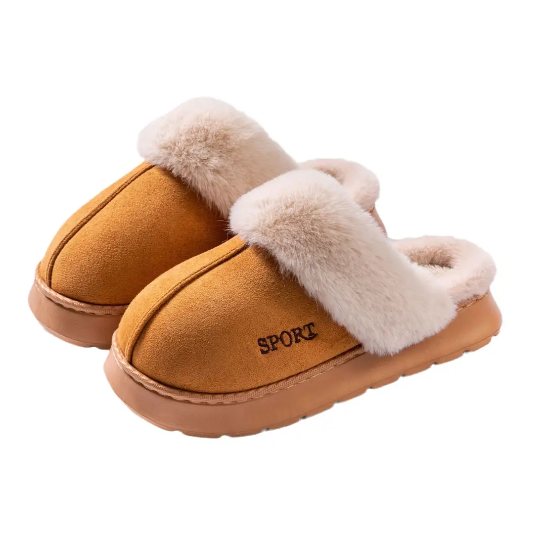 Cixi Cotton Slippers Women's Thick-soled Winter Outfit Spring and Autumn Indoor Non-slip Warm Moon Shoes for Home Men - Image 25