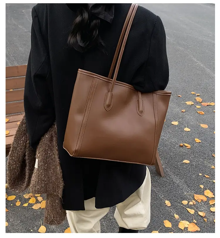 Vintage Korean Style Black Tote Bag for Women — feature 1