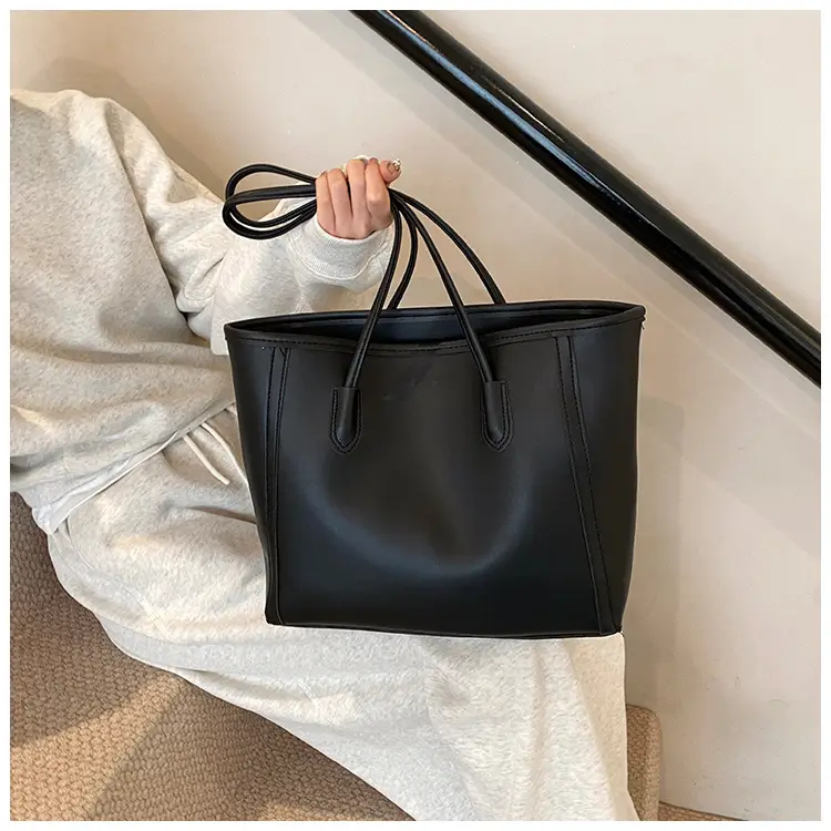 Vintage Korean Style Black Tote Bag for Women — feature 13