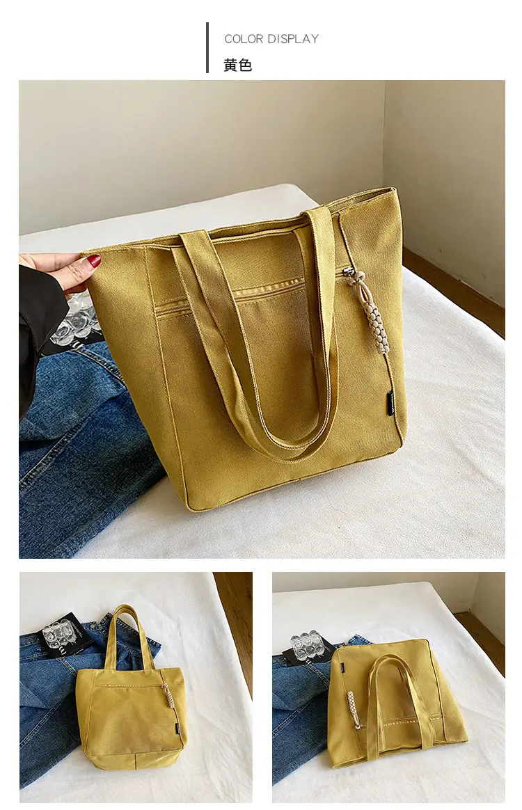 2026 Canvas Single Shoulder Tote Bag for College Students — feature 14
