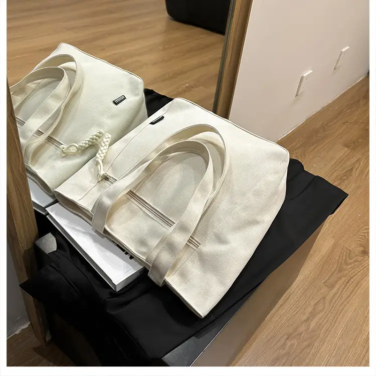 2026 Canvas Single Shoulder Tote Bag for College Students — feature 18