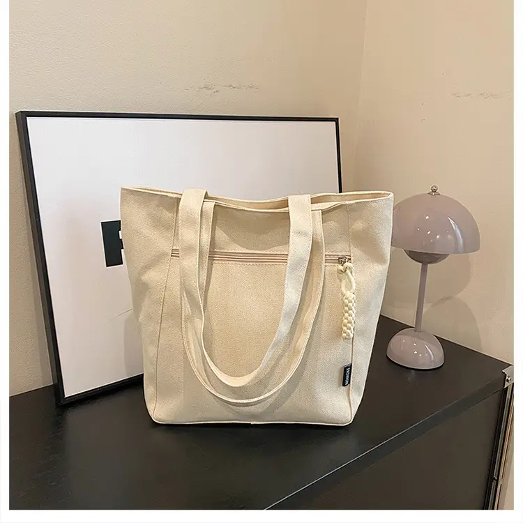 2026 Canvas Single Shoulder Tote Bag for College Students — feature 25