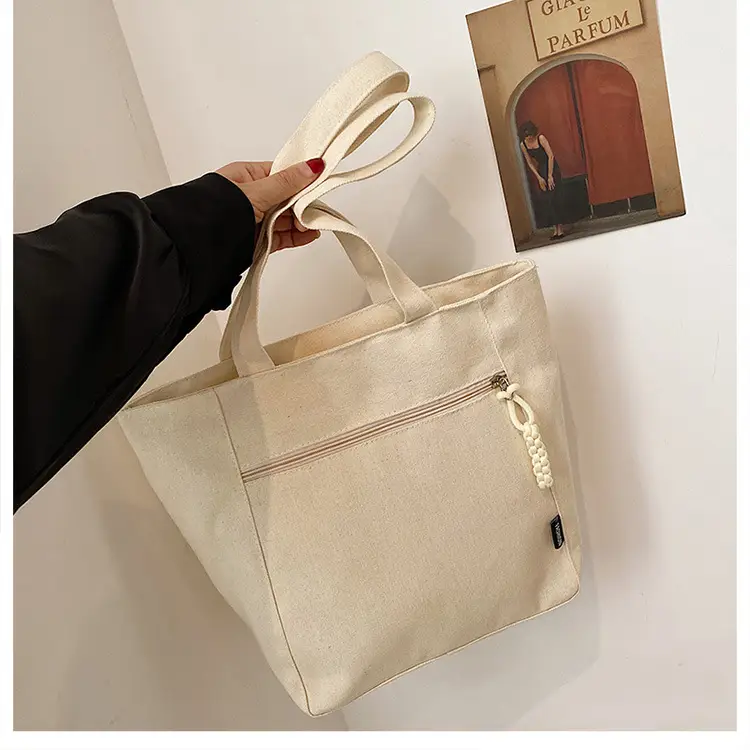 2026 Canvas Single Shoulder Tote Bag for College Students — feature 27