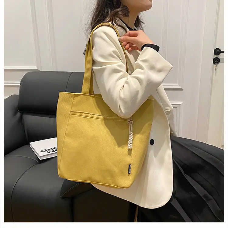2026 Canvas Single Shoulder Tote Bag for College Students — feature 35