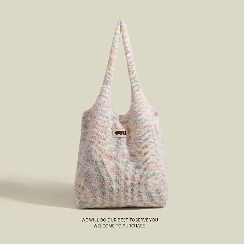 Women Plush Niche Tote Bag Winter Autumn Large Capacity - Image 6