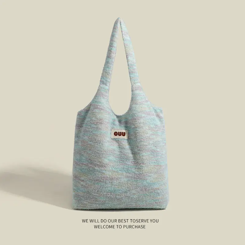 Women Plush Niche Tote Bag Winter Autumn Large Capacity - Image 7