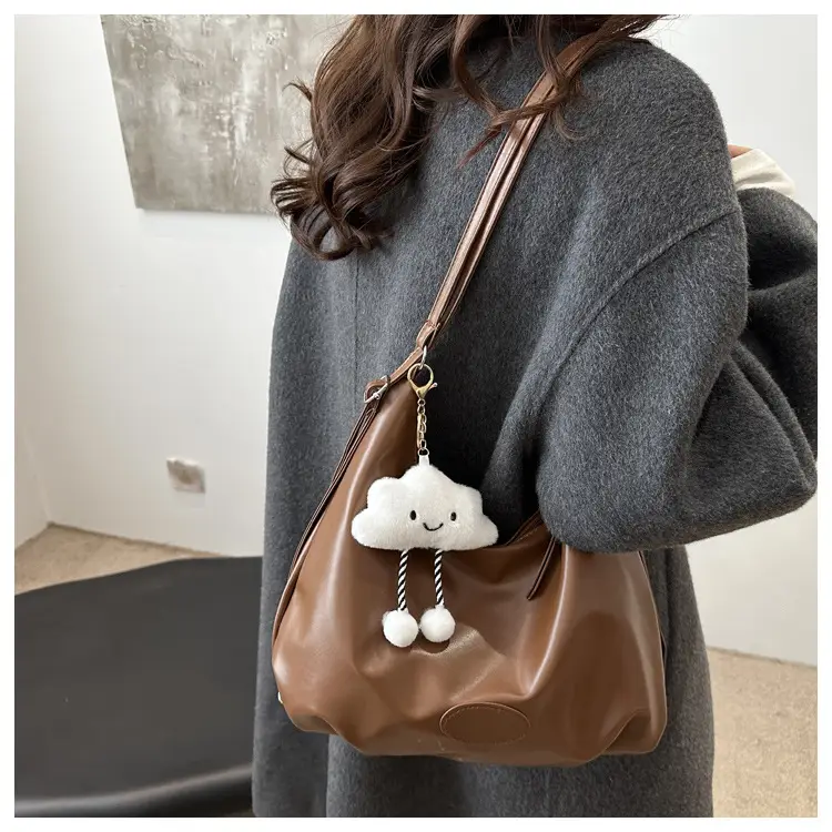 Vintage Brown Shoulder Bag for Women Large Capacity — feature 12
