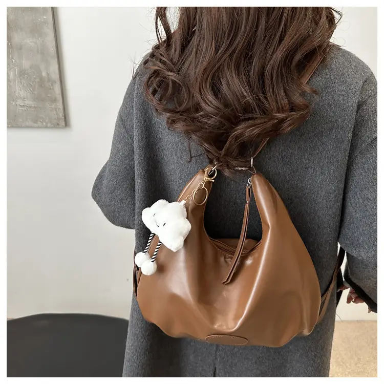 Vintage Brown Shoulder Bag for Women Large Capacity — feature 13
