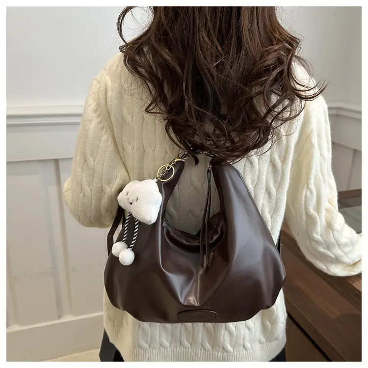 Vintage Brown Shoulder Bag for Women Large Capacity — feature 16