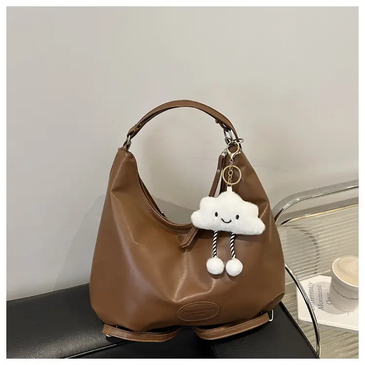 Vintage Brown Shoulder Bag for Women Large Capacity — feature 24