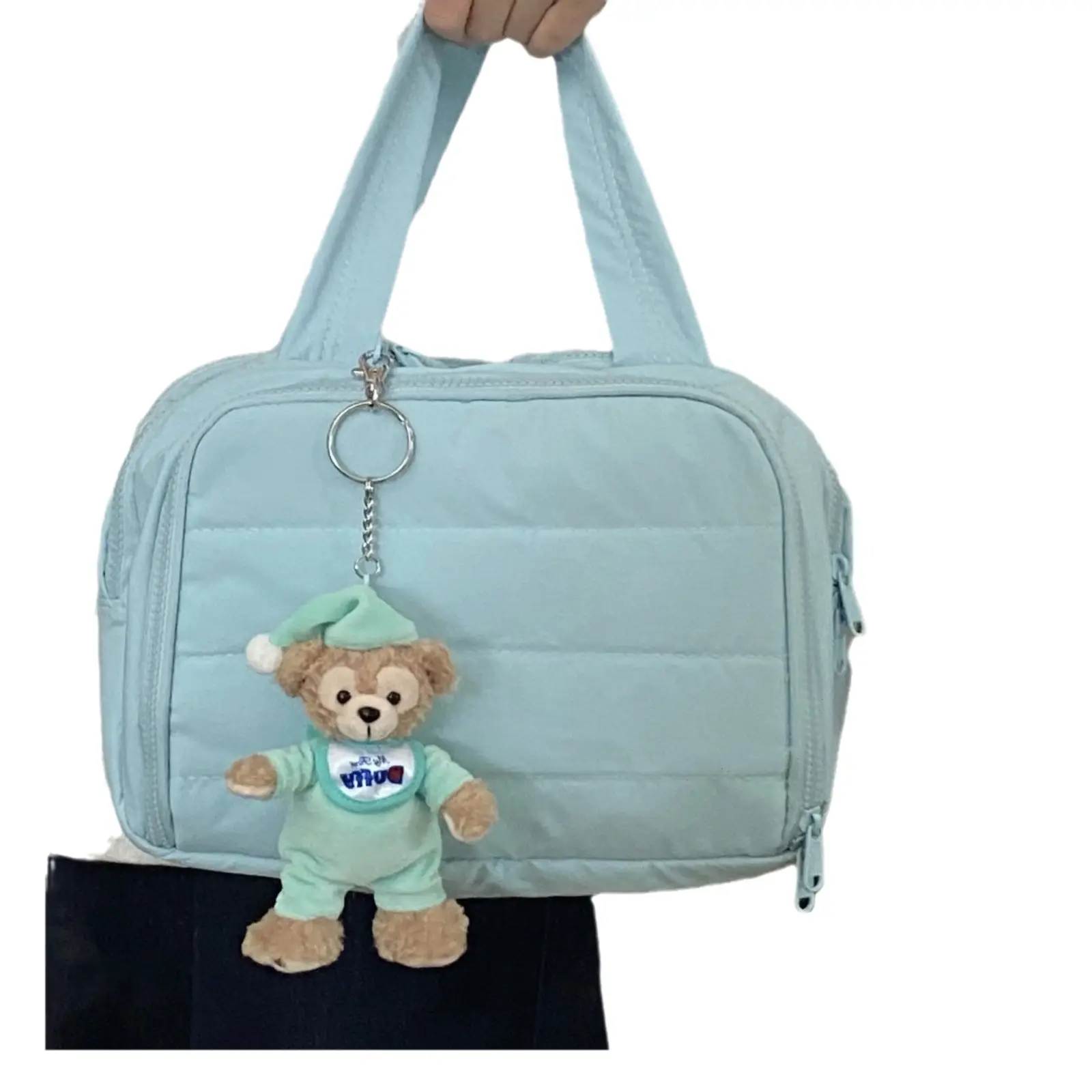 Women Large Capacity Cosmetics Bag with Makeup Brush Partition