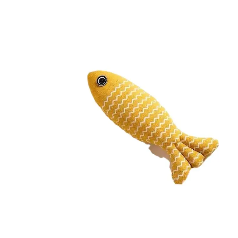 Cat Toy Self-relief Catnip Cloth Simulation Fish Kitten Molar Cat Kitten Cat Funny Stick Pet Supplies