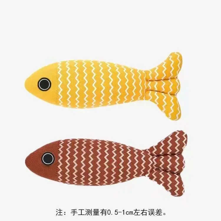Cat Toy Self-relief Catnip Cloth Simulation Fish Kitten Molar Cat Kitten Cat Funny Stick Pet Supplies