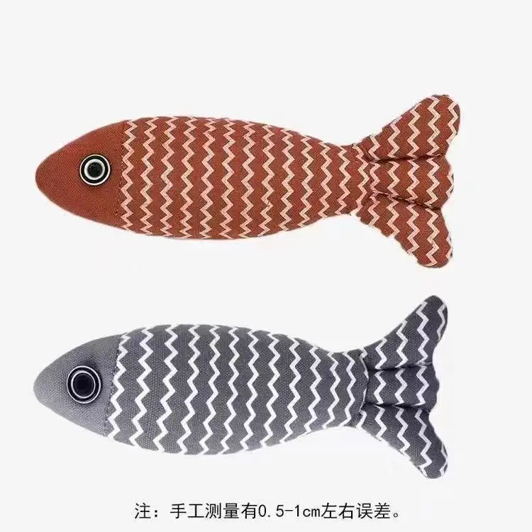 Cat Toy Self-relief Catnip Cloth Simulation Fish Kitten Molar Cat Kitten Cat Funny Stick Pet Supplies