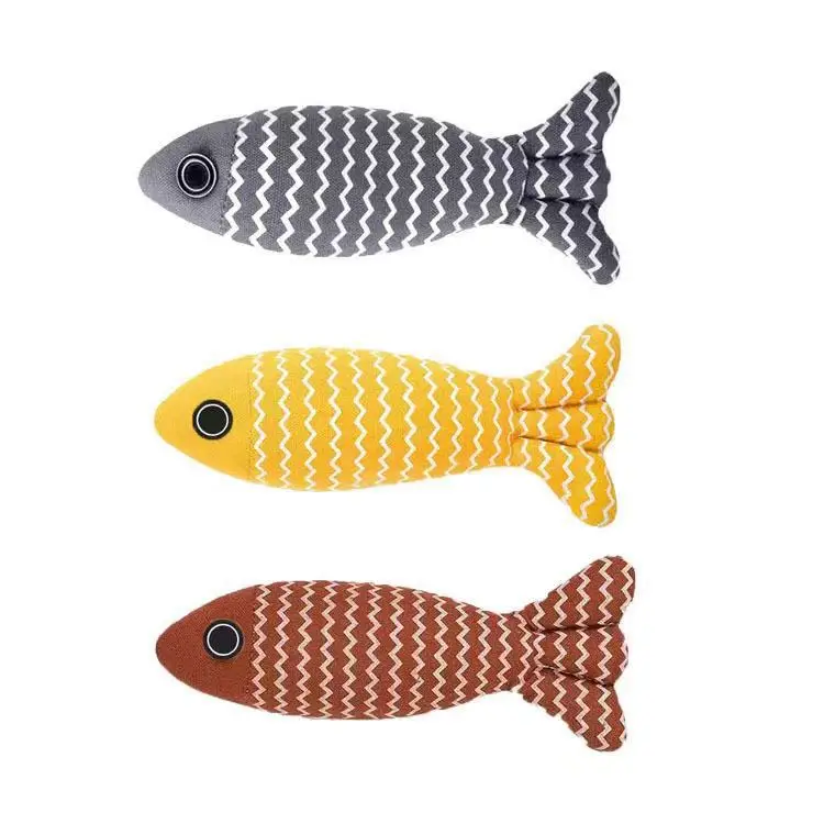 Cat Toy Self-relief Catnip Cloth Simulation Fish Kitten Molar Cat Kitten Cat Funny Stick Pet Supplies