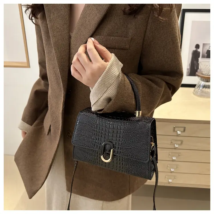 2024 Black Crocodile Crossbody Bag for Women — feature 21