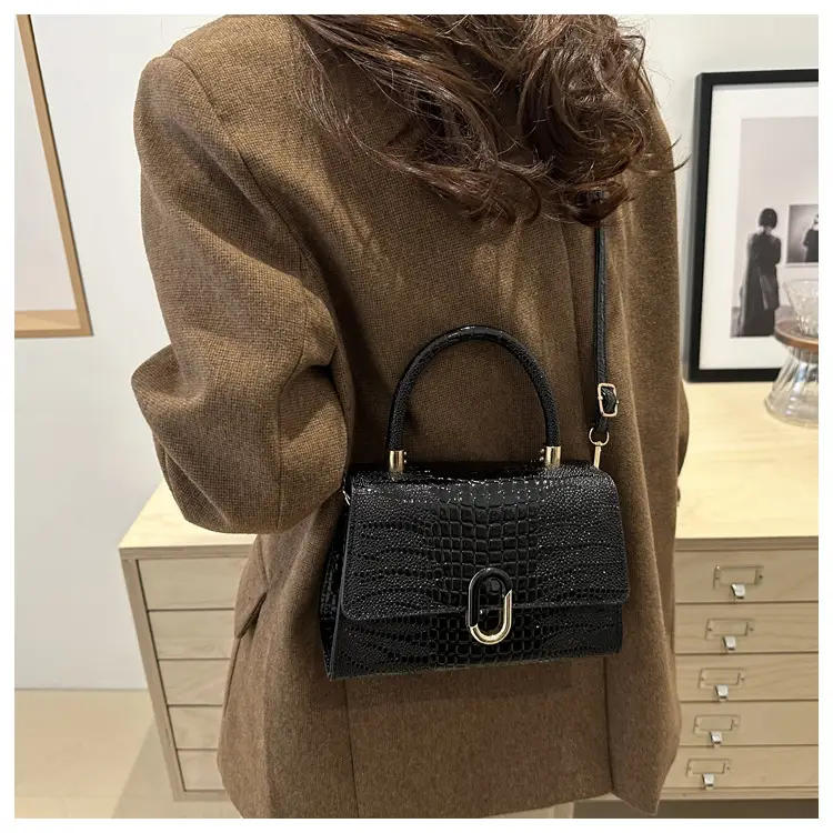 2024 Black Crocodile Crossbody Bag for Women — feature 23