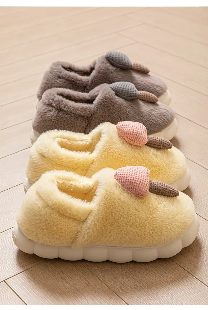 Women's Warm Fluffy Cotton Slippers Winter Cute — feature 4
