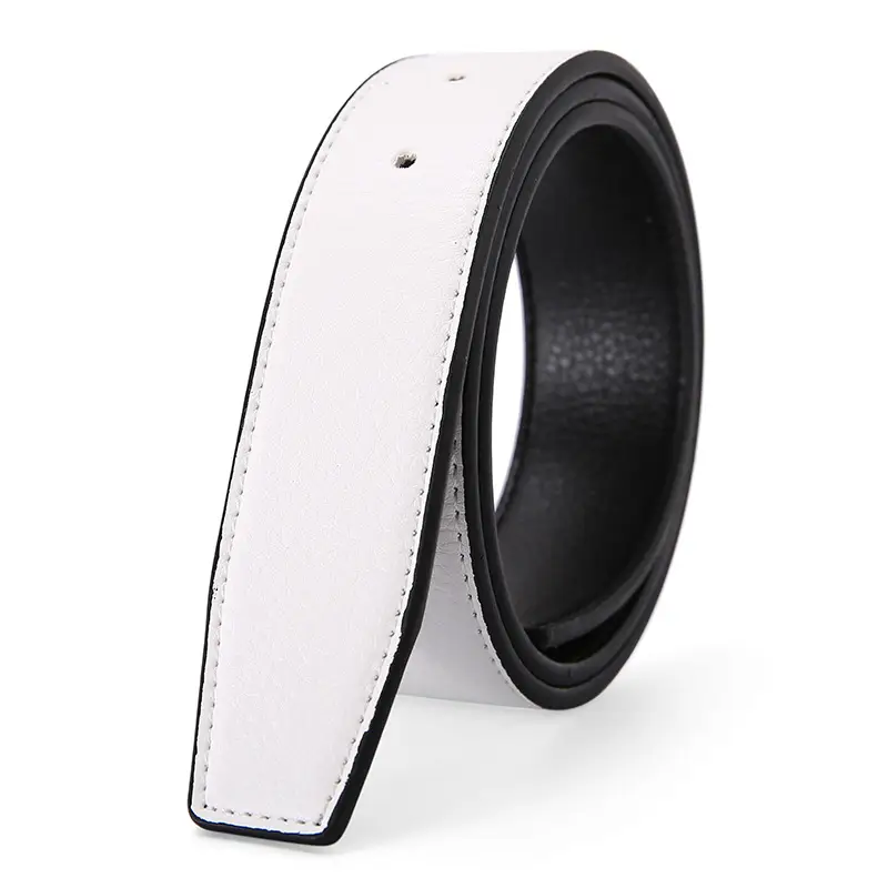 Men's Genuine Leather Belt Black Buckle Strip - Image 9
