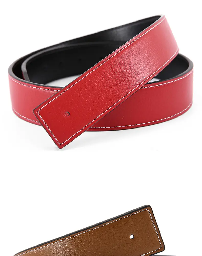 Men's Genuine Leather Belt Black Buckle Strip — feature 17