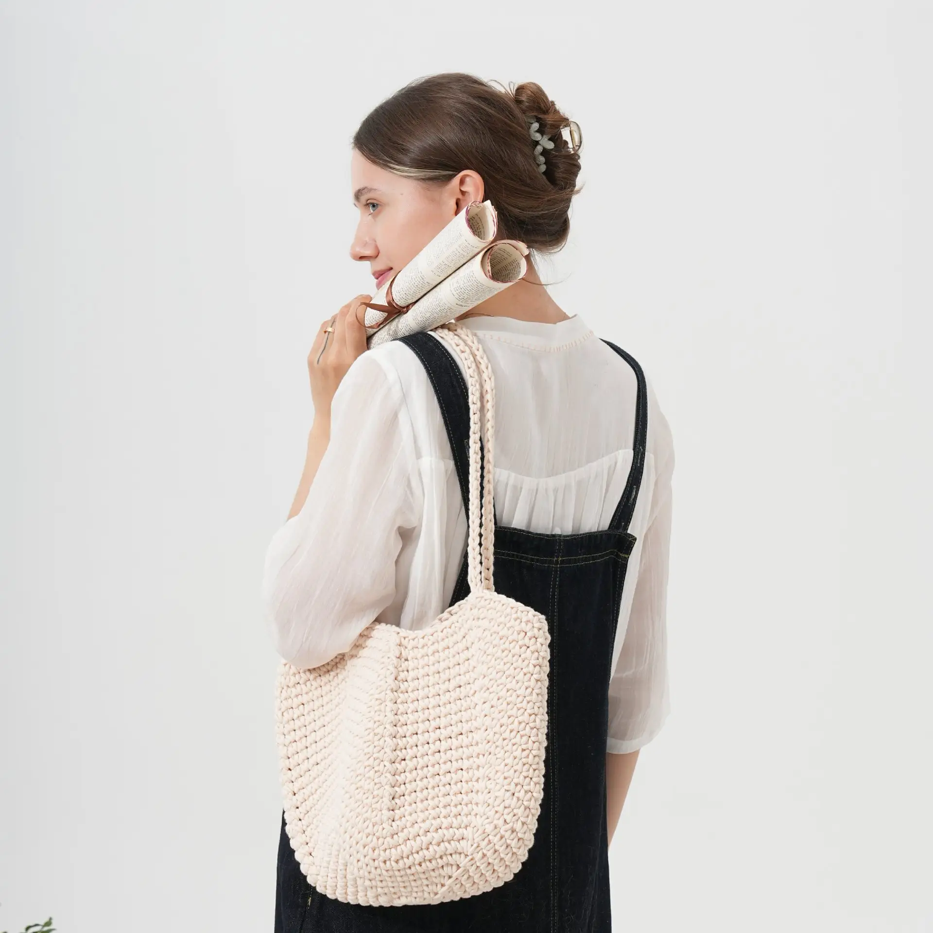Handmade Woven Straw Bag for Women Large Capacity Beach Bag - Image 5