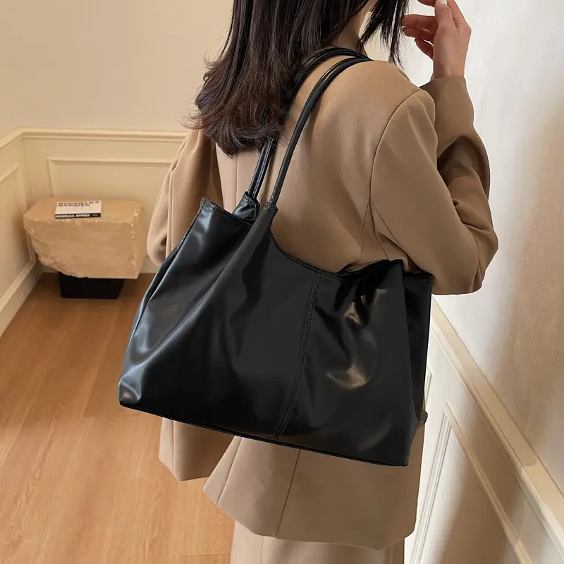 Large Capacity Japanese Korean Fashion Tote Bag Black White