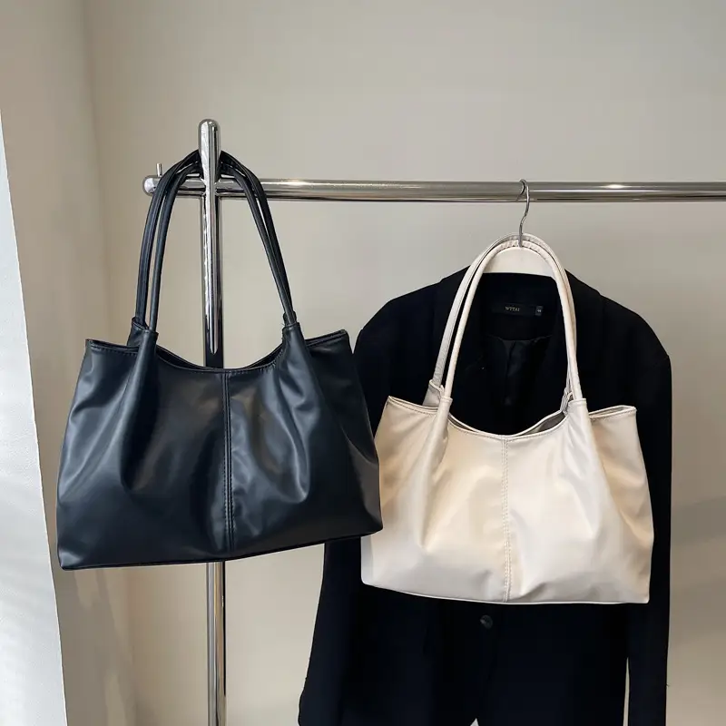 Large Capacity Japanese Korean Fashion Tote Bag Black White