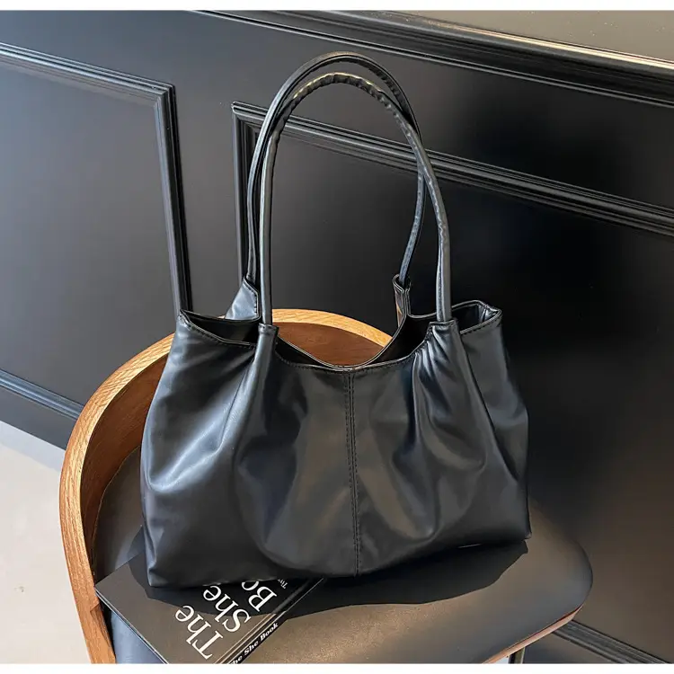 Large Capacity Japanese Korean Fashion Tote Bag Black White — feature 30