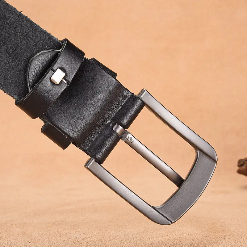 Italian Leather Belt with Silver Buckle