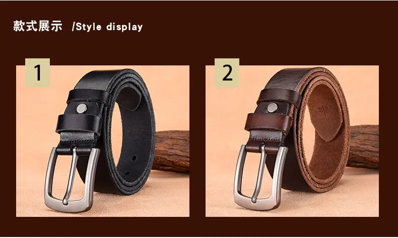 Italian Leather Belt with Silver Buckle — feature 6