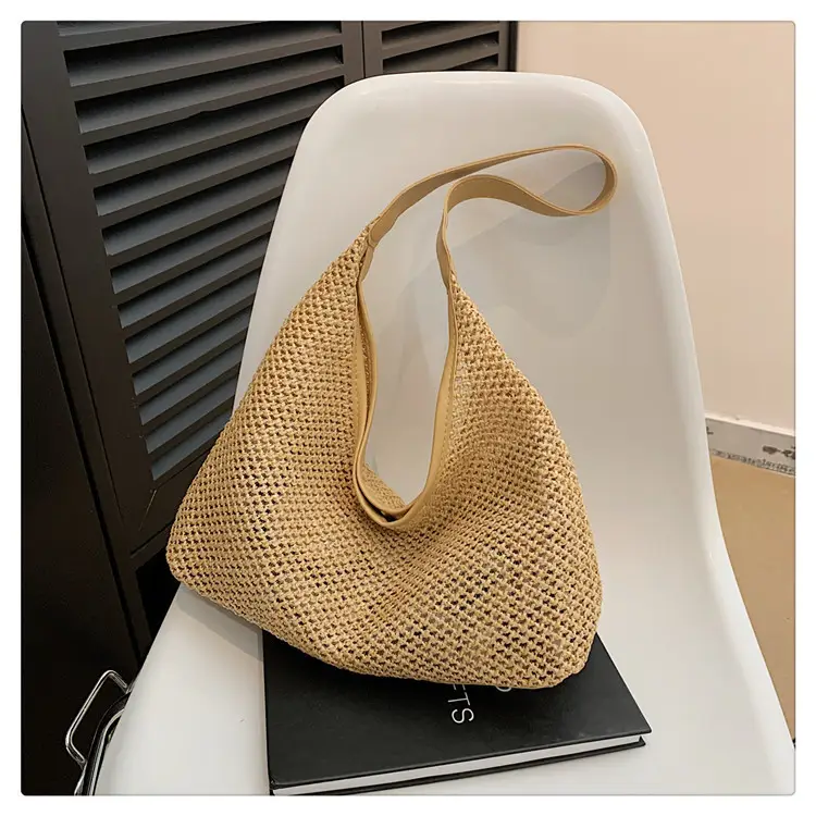 Golden Woven Underarm Bag for Women Large Capacity — feature 15