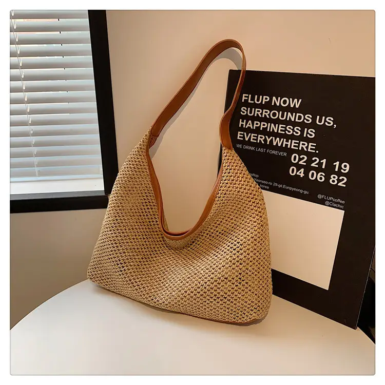 Golden Woven Underarm Bag for Women Large Capacity — feature 16