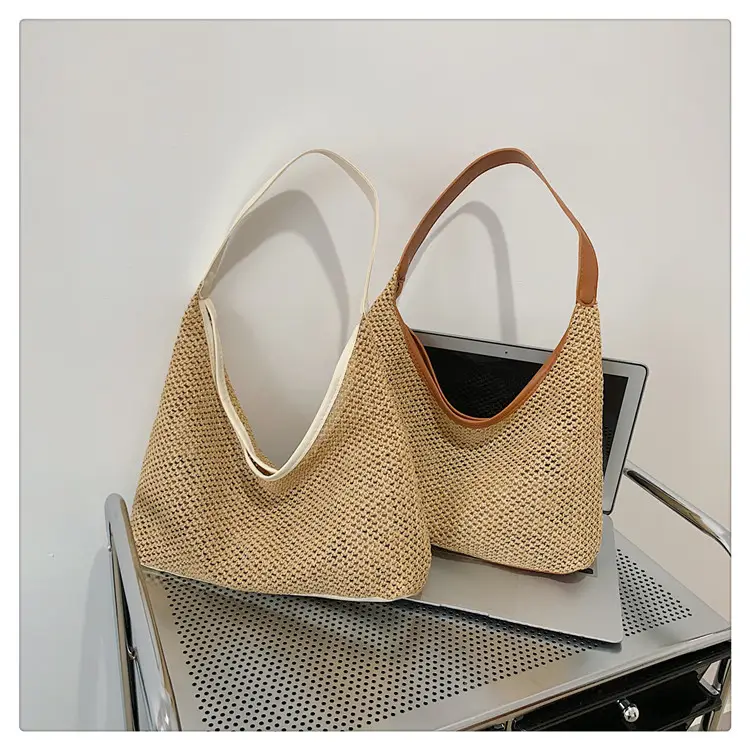 Golden Woven Underarm Bag for Women Large Capacity — feature 21