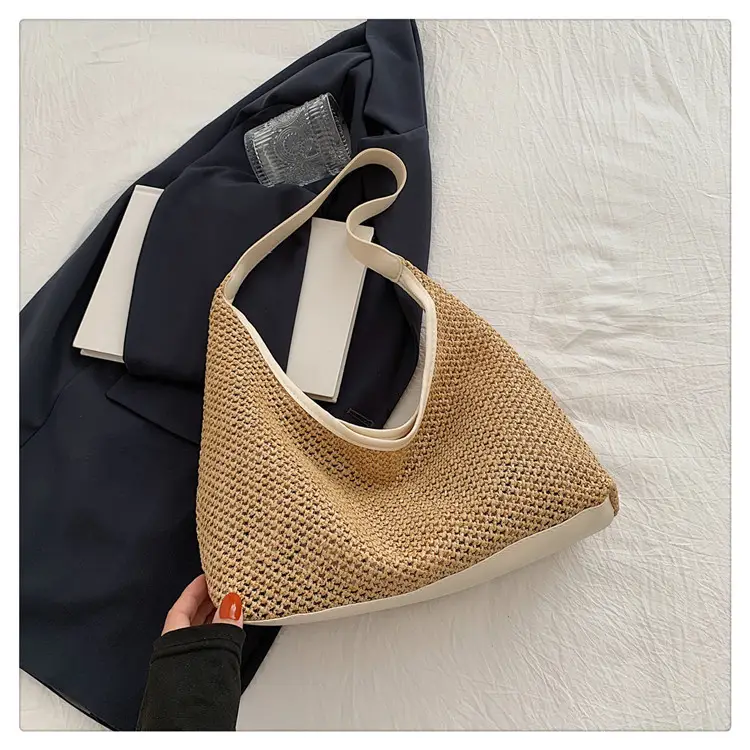 Golden Woven Underarm Bag for Women Large Capacity — feature 22