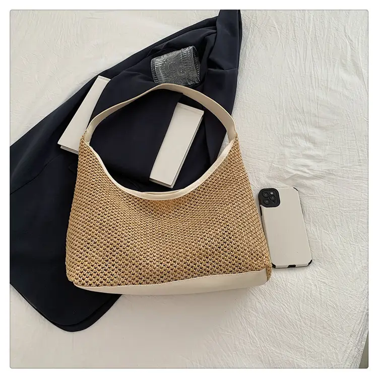 Golden Woven Underarm Bag for Women Large Capacity — feature 24
