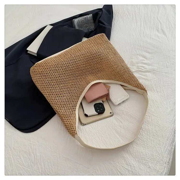 Golden Woven Underarm Bag for Women Large Capacity — feature 32