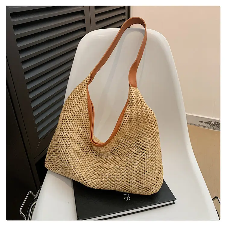 Golden Woven Underarm Bag for Women Large Capacity — feature 33