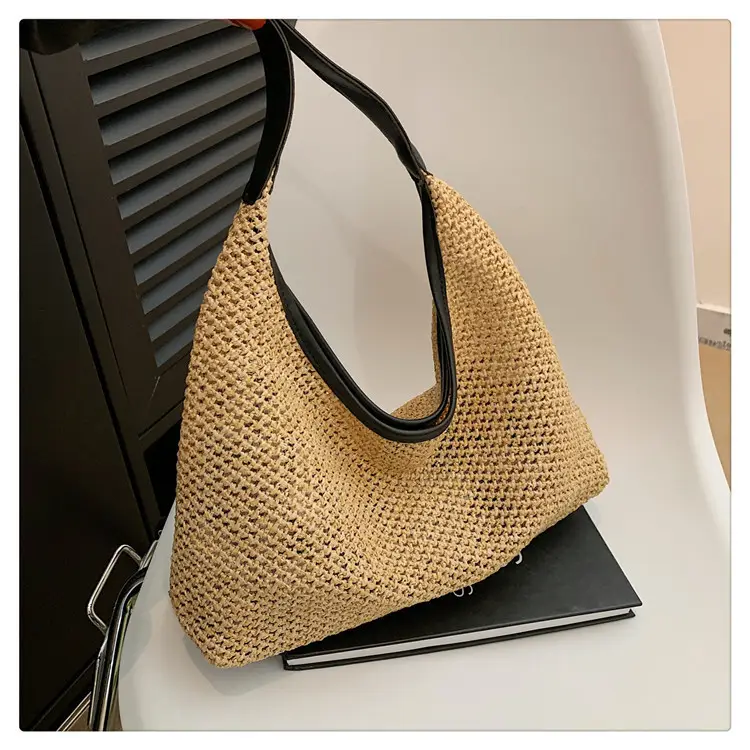 Golden Woven Underarm Bag for Women Large Capacity — feature 34