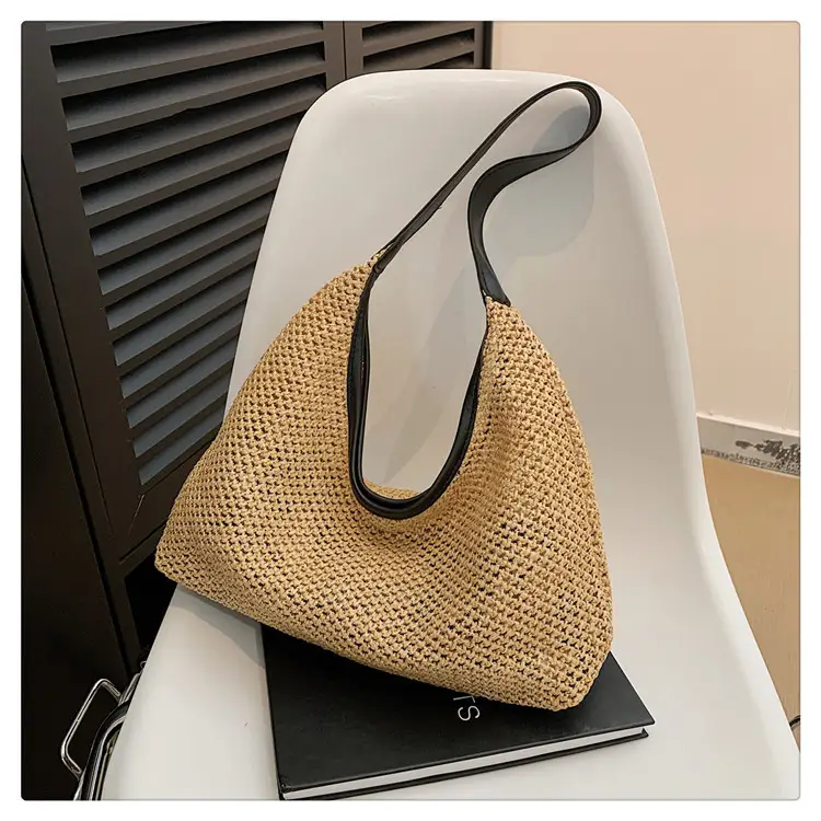 Golden Woven Underarm Bag for Women Large Capacity — feature 35