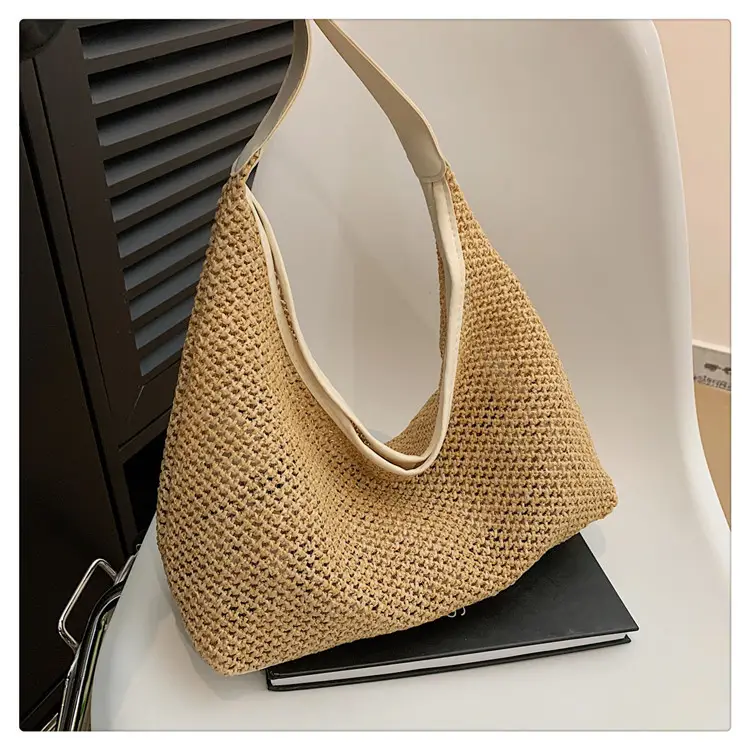 Golden Woven Underarm Bag for Women Large Capacity — feature 36