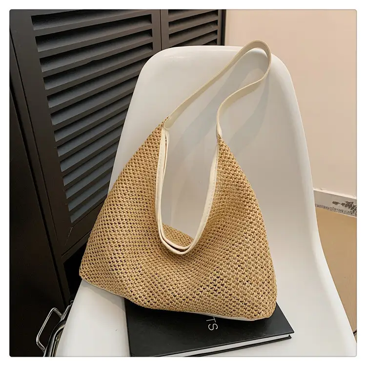 Golden Woven Underarm Bag for Women Large Capacity — feature 37