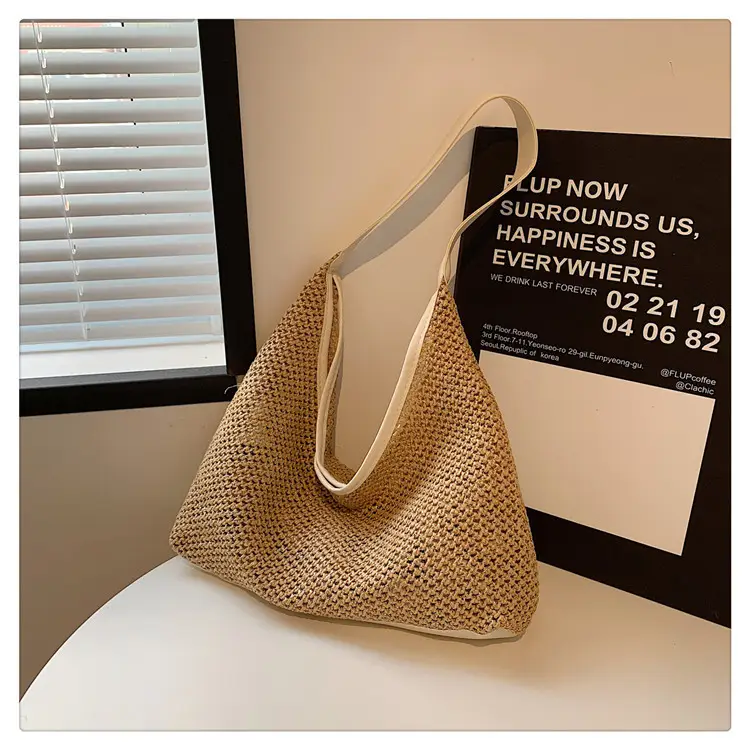 Golden Woven Underarm Bag for Women Large Capacity — feature 38
