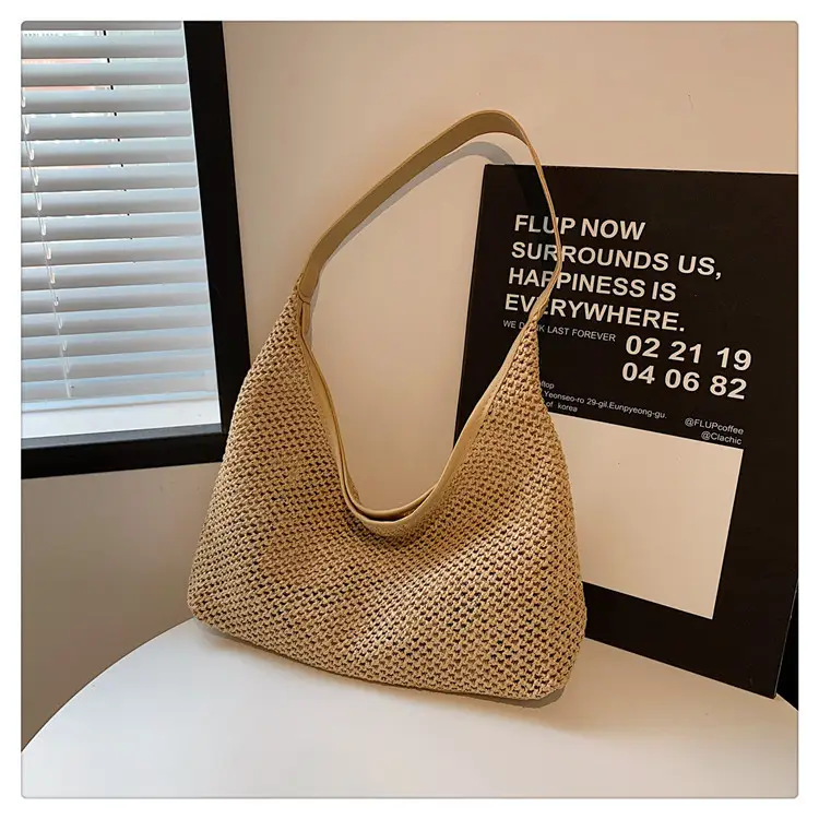 Golden Woven Underarm Bag for Women Large Capacity — feature 39