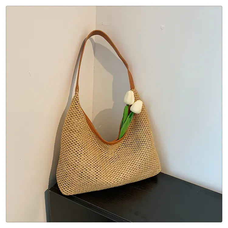 Golden Woven Underarm Bag for Women Large Capacity — feature 42