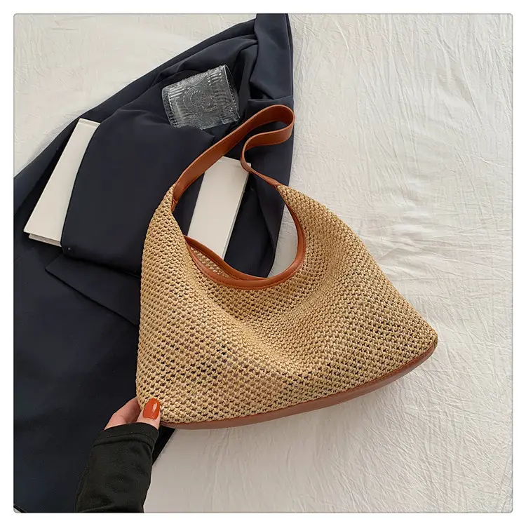 Golden Woven Underarm Bag for Women Large Capacity — feature 43