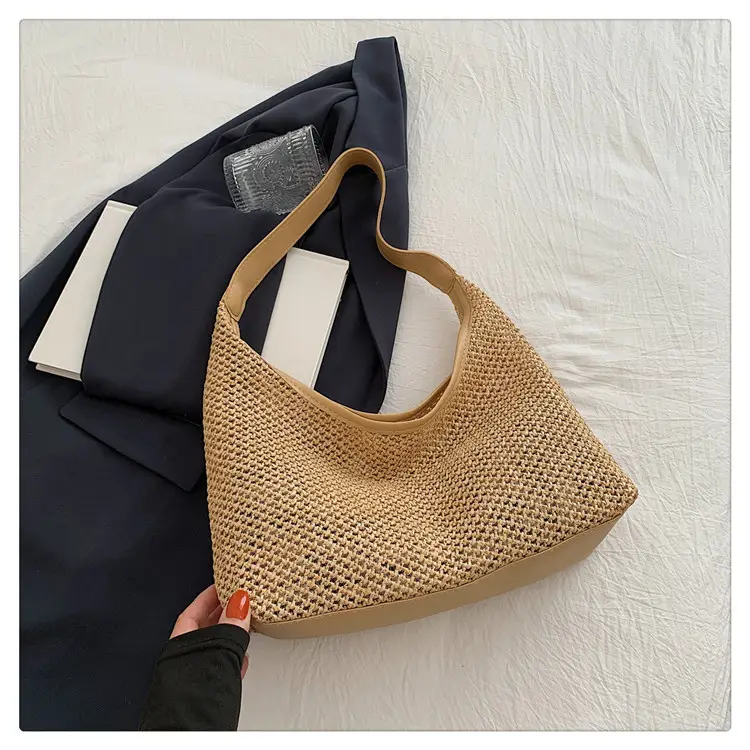Golden Woven Underarm Bag for Women Large Capacity — feature 44