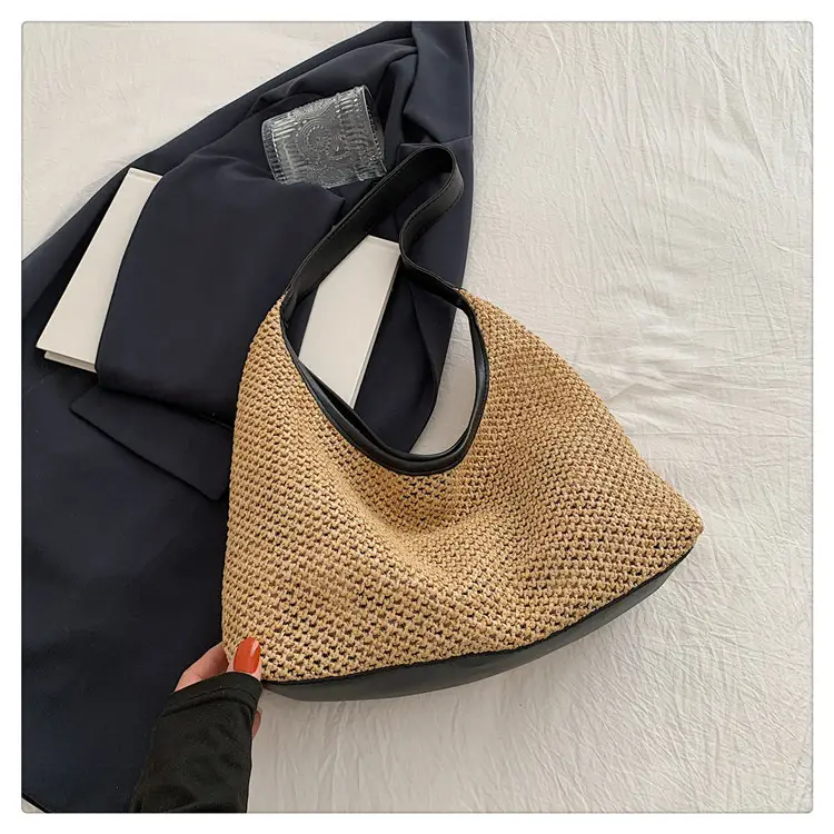 Golden Woven Underarm Bag for Women Large Capacity — feature 45