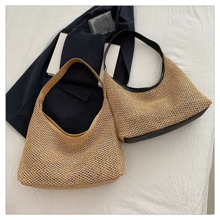 Golden Woven Underarm Bag for Women Large Capacity — feature 46
